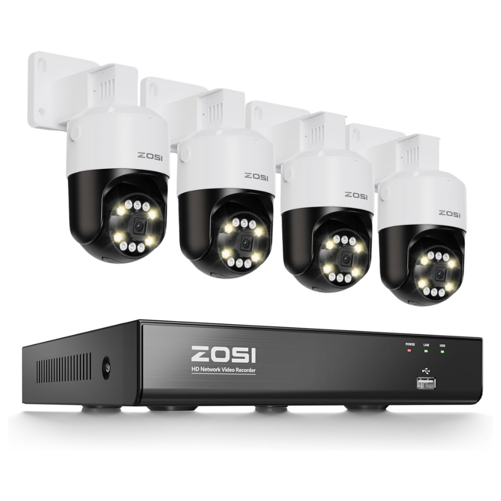 5MP ネットワークカメラ EW-BS1N28R30 2台セット C296B 5MP PoE Cameras + 8CH 4K NVR (Ethernet cables and hard drive