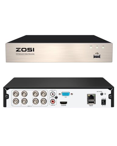 2MP 8 Channel Video Recorder DVR(ZR08VN) + Optional 1TB/2TB Hard Drive