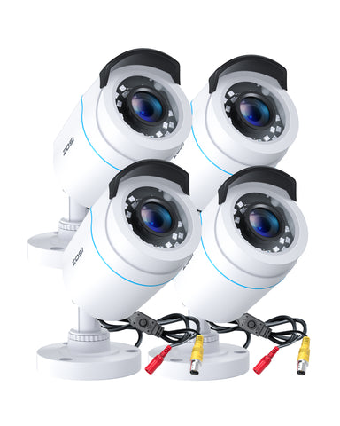 C106 4pack 2MP Add-on Analog Camera, White(ZG1062B)