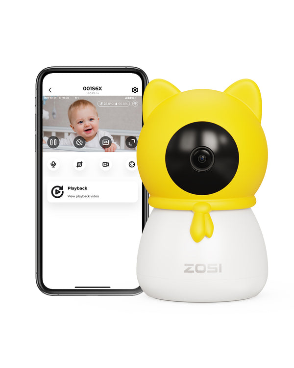 C516 4MP PTZ 2.4GHz/5GHz Baby Security Camera + AI Human/Sound/Motion Detect