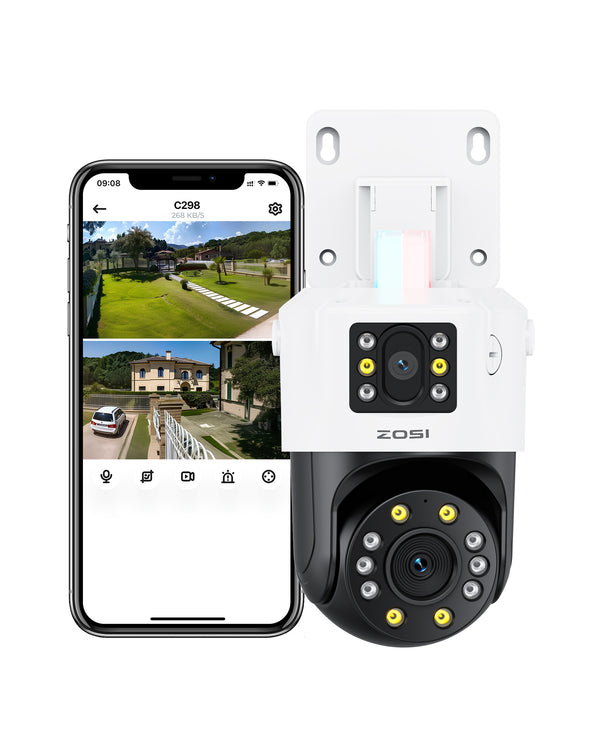 C298 Pro 8MP(4MP+4MP) Dual-Lens PT PoE Add-on Camera