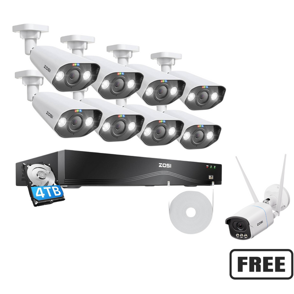 C182 4K 16CH Security System(32-Camera Capable) + 4TB HDD