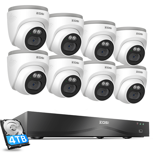 C220 4K PoE Security Camera System + 4K 16CH PoE NVR with 4TB Hard Drive