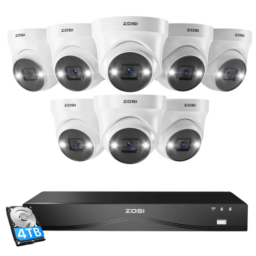 C225 4K 16CH Security System(32-Camera Capable) + 2-Bay PoE NVR + 4TB HDD