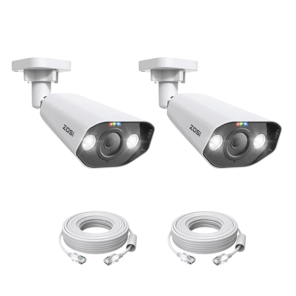 C182 2pack/4pack 4K PoE IP Camera + 60ft Ethernet Cable