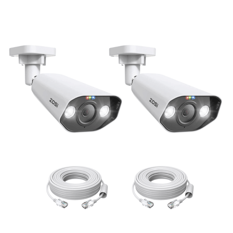 C182 2pack/4pack 4K PoE IP Camera + 60ft Ethernet Cable