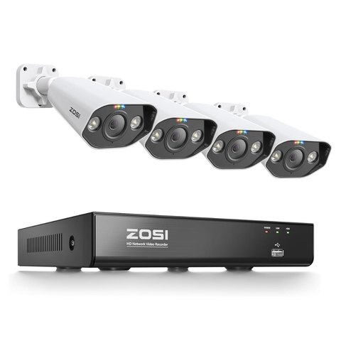 C182 4K Poe Cameras + 8CH NVR (Hard drive and Ethernet cables not included)