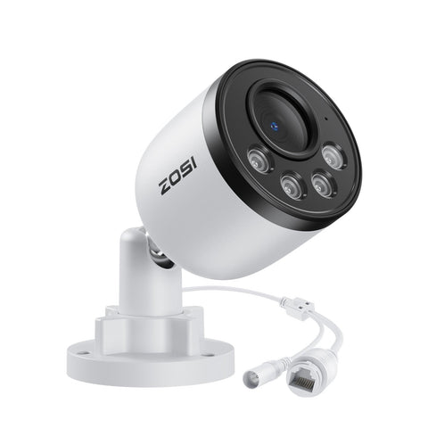 C180 4K Add-on PoE Camera(Aluminum Housing), Work with ZOSI PoE NVR