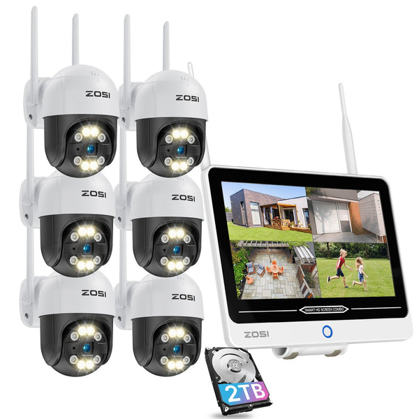 C289 3MP 6-Cam WiFi Security System + 12.5 inch LCD Monitor
