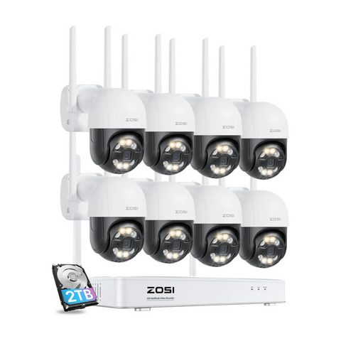 C289 4MP Pan-Tilt Wireless WiFi Security System + 2TB Hard Drive