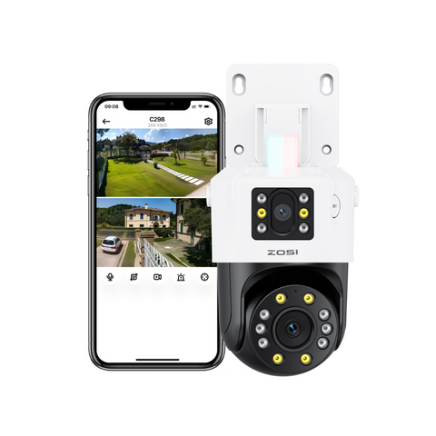 C298 Pro 8MP(4MP+4MP) Dual-Lens PT PoE Add-on Camera