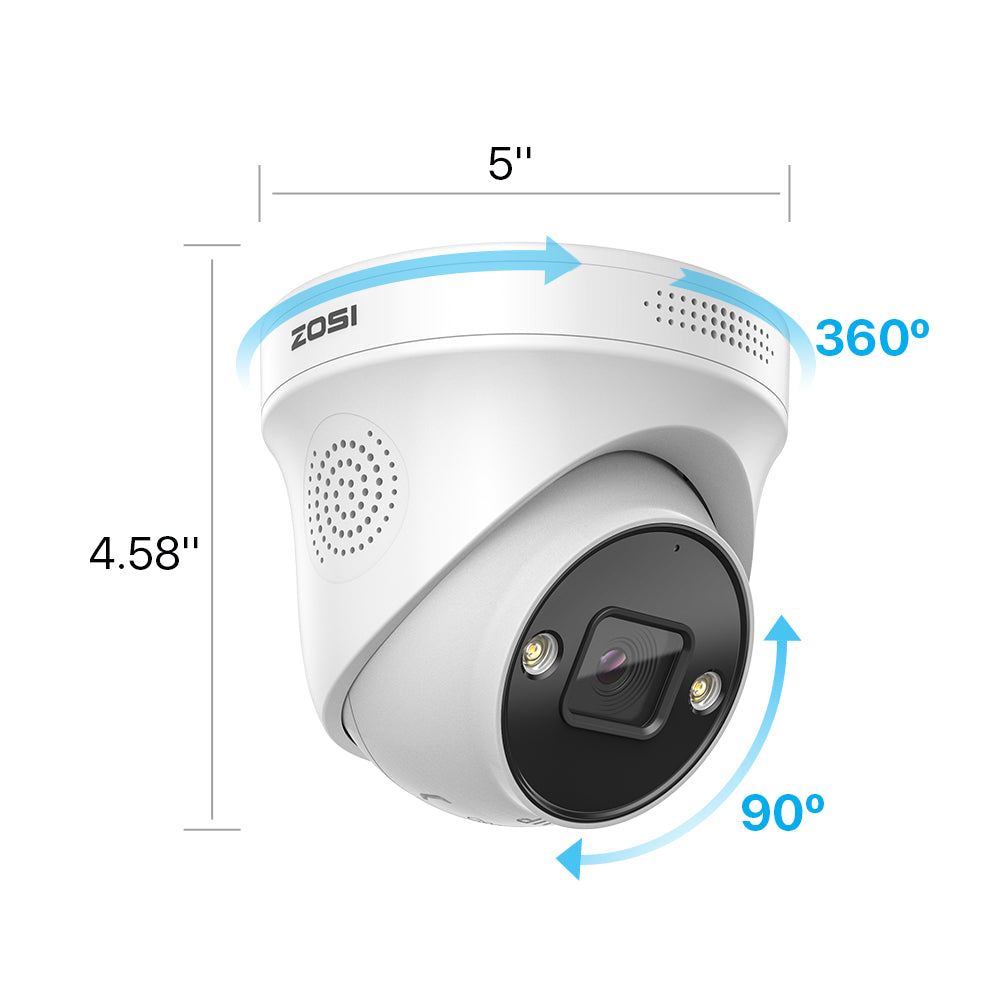 C225 5MP PoE Camera with Starlight Nigh Vision | Work with PoE NVR