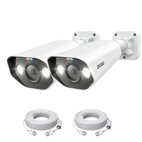 C182 4K PoE Camera with Smart Active Deterrence + 60ft Ethernet Cable