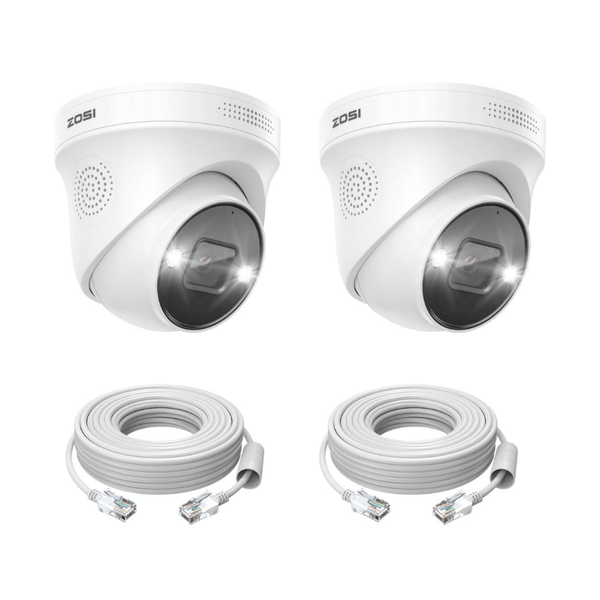 C225 2pack/4pack 4K PoE IP Camera + 60ft Ethernet Cable