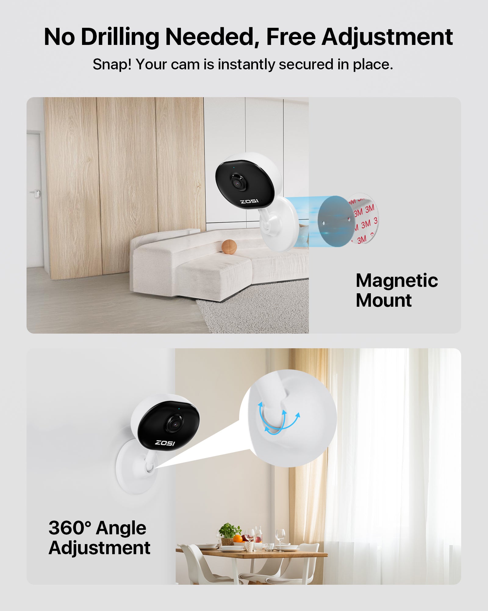 C688 2MP Indoor WiFi Camera with AI Motion Detection+Max 256GB