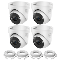 C225 4pack 4K PoE IP Camera + 60ft Ethernet Cable