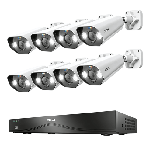 C182 4K 16CH PoE Security System + 4K PoE NVR with 4TB Hard Drive