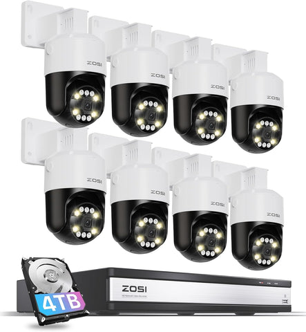 C296 5MP 16CH PoE Surveillance Camera Set + 4TB HDD