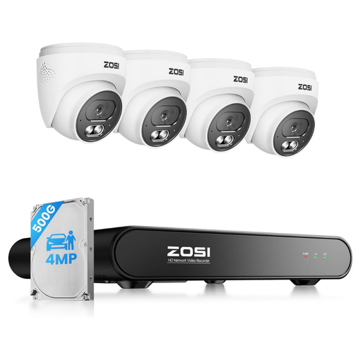 C220 4MP PoE Camera System + 5MP 8-Channel PoE NVR + 2TB Hard Drive