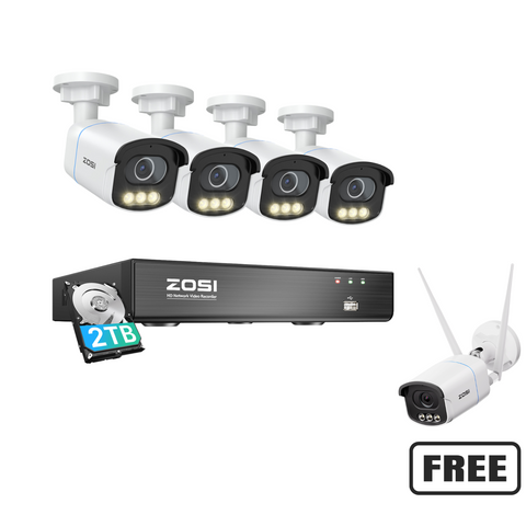 C186 4K 8 Channel Security Camera System + 2TB HDD
