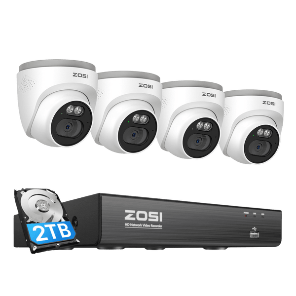 C220 4K PoE Security Camera System + 4K 8CH PoE NVR with 2TB HDD