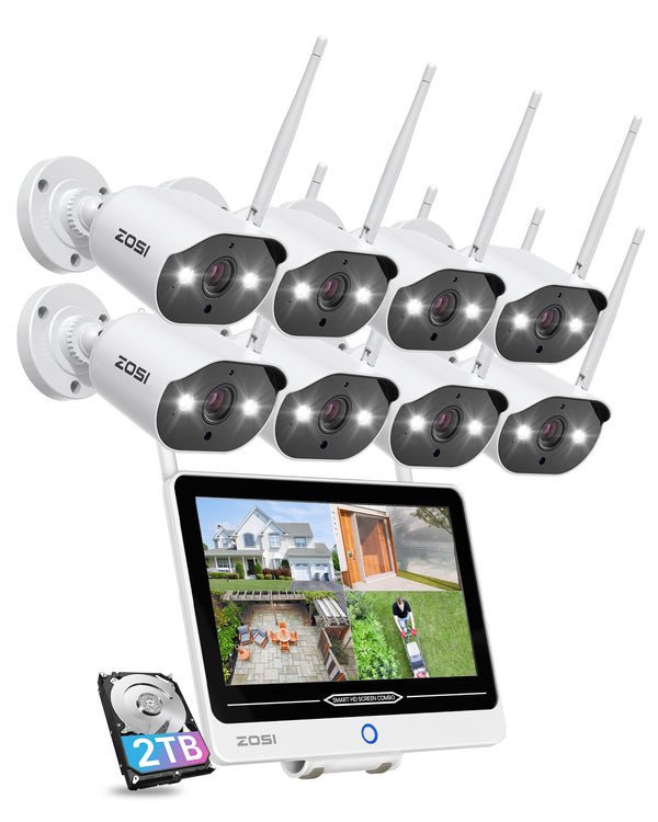 C302 3MP 8-cam WiFi Security System + 12.5 inch LCD Monitor