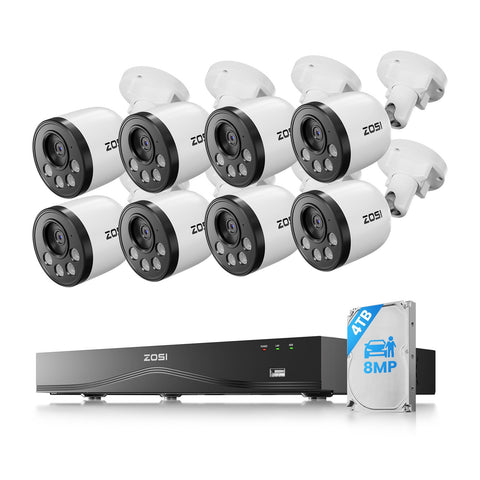 C180 4K 16CH Security Camera System with One-Way Audio + 4TB HDD