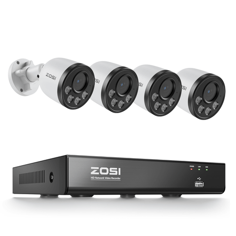C180 4K 8CH Security Camera System + 4K 8CH PoE NVR with No Hard Drive