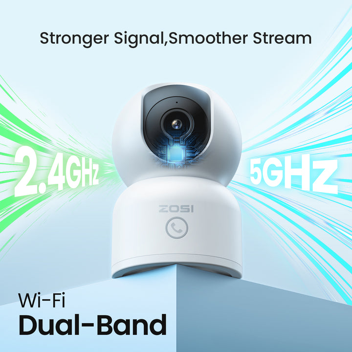ZOSI C528M Wifi-Bewakingscamera met Monitor, 2,4/5 GHz, WiFi IP-Camera met Dual-Lens (3MP 3MP), 360 Graden Draaibare Camera voor Binnen ZOSI C528M Wifi-Bewakingscamera met Monitor, 2,4/5 GHz, WiFi IP-Camera met Dual-Lens (3MP 3MP), 360 Graden Draaibare Camera voor Binnen