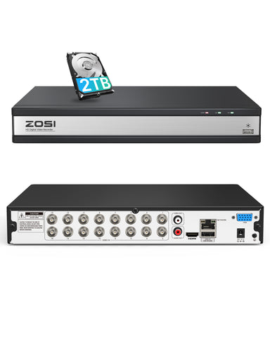 2MP 16 Channel Video Recorder DVR + Bulit-in Hard Drive(ZR16FK)