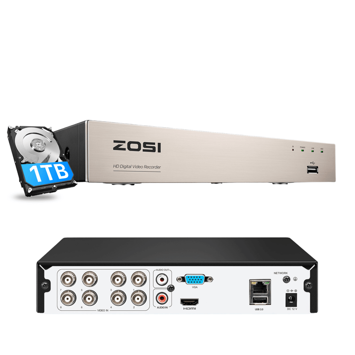 8CH 1080P DVR Digital Video Recorder - For AHD/CVI/TVI/CVBS
