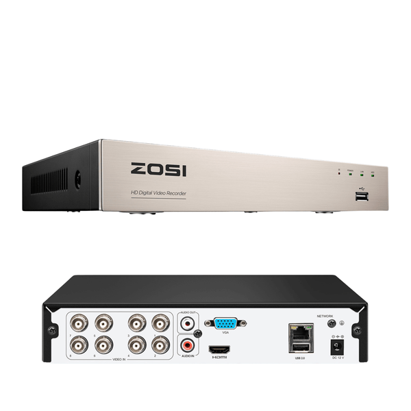 2MP 8 Channel Video Recorder DVR(ZR08VNA) + Optional Hard Drive