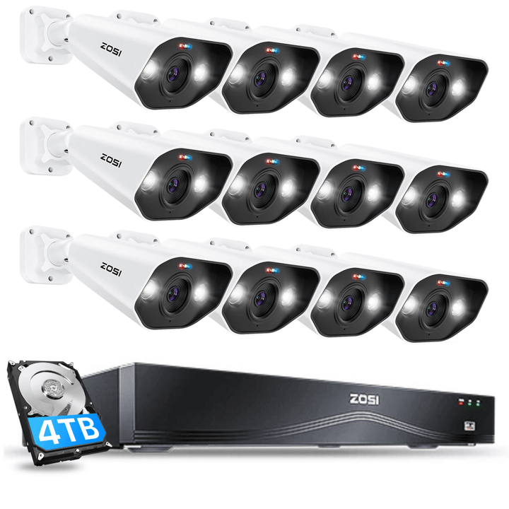 C182 4K 16CH Security Camera System | 4TB HDD | Dual Hard Drive