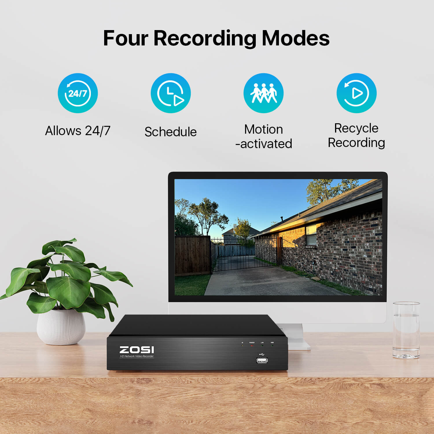 Zosi 1NR-16SK40 - 4K PoE NVR, 16CH 4TB HDD For PoE Cameras - ZOSI EU