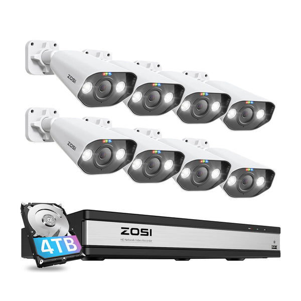 C182 5MP PoE Security System + 4K 16-Channel NVR + 4TB Hard Drive