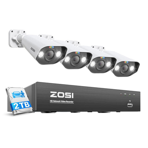 C182 5MP Camera System + 4K 8-Channel PoE NVR + 2TB Hard Drive